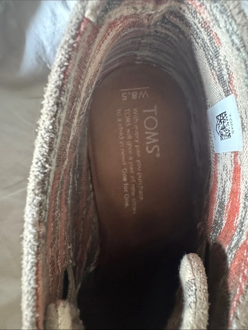 Toms Taupe Suede Lace-Up Wedge Booties